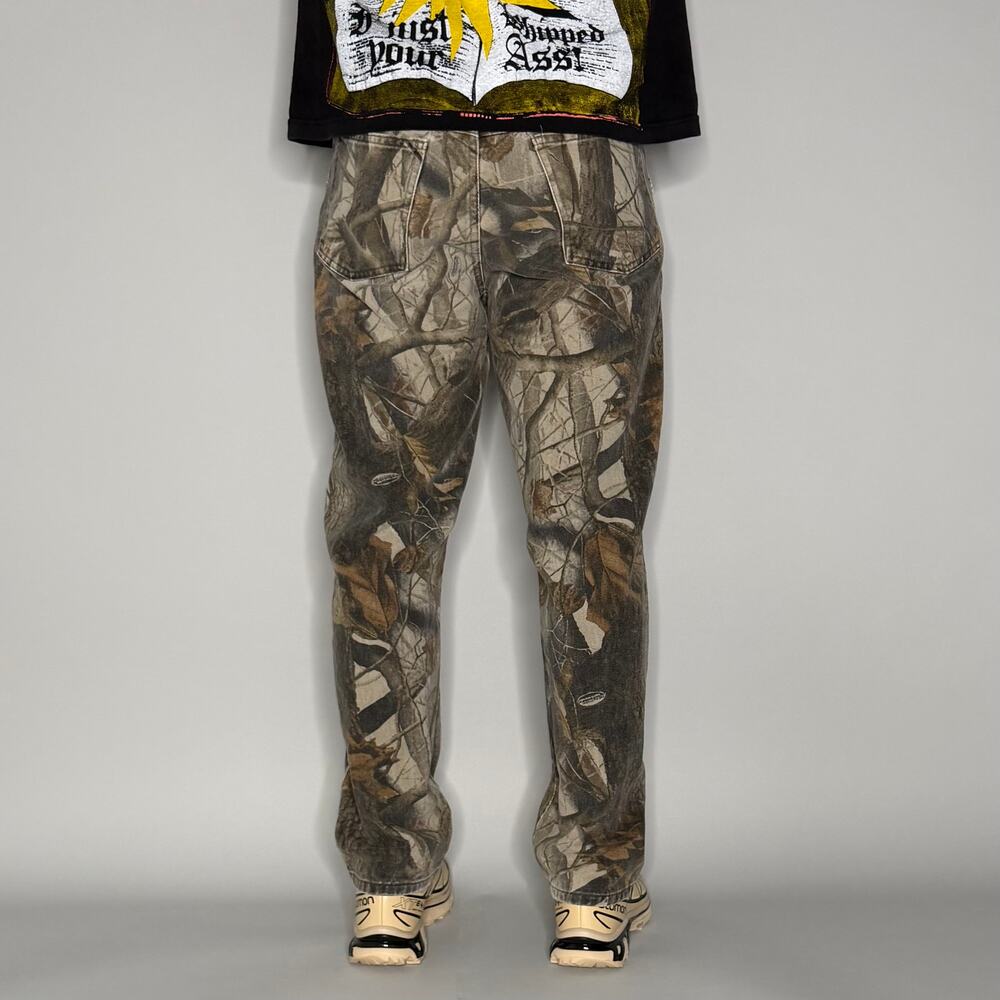 Vintage 90s Wrangler Camo Jeans 33x30 Baggy Fit Denim Real Tree Woodland - Picture 3 of 6